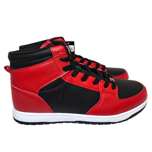 FUBU Athletic Basketball Shoes High Top Sneakers Mens Black Red Lace-up - Picture 8 of 11
